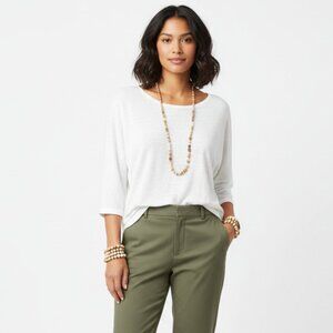 Brochu Walker 100% Linen Short Sleeve Oversized Tee T Shirt Top L